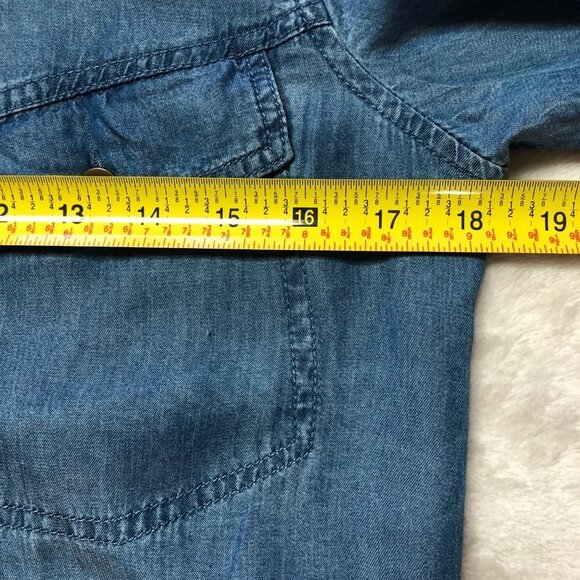 Alison Andrews Lightweight Denim Long Sleeve Dress Size Small - Picture 6 of 10